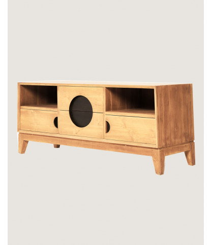 Kyoto - Meuble TV en Teck massif 155 cm