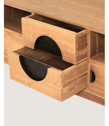 Kyoto - Meuble TV en Teck massif 155 cm