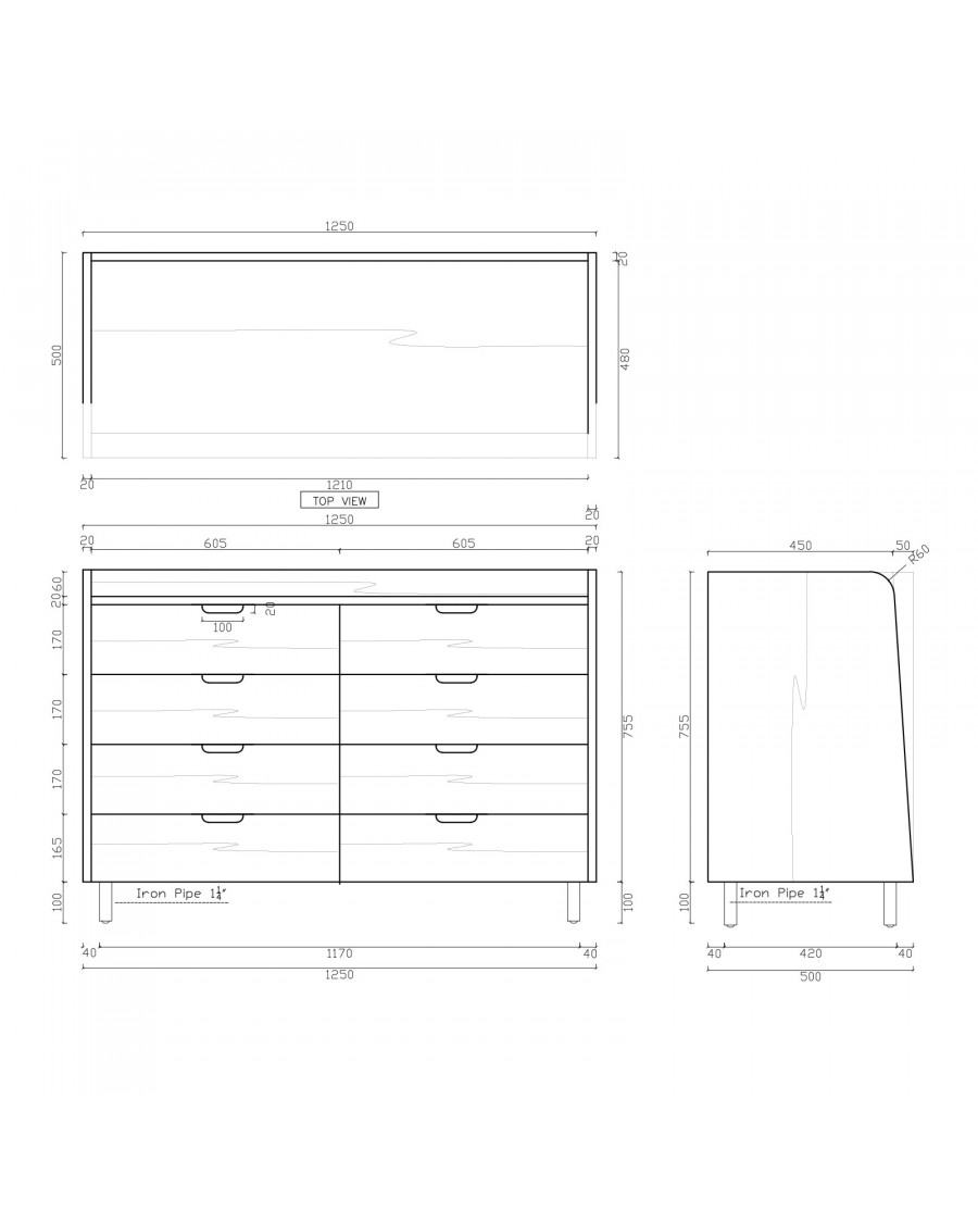 Jodhpur - Commode en manguier massif vintage