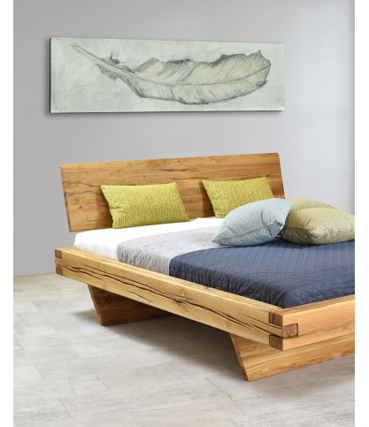 Nash - Lit en pin massif avec tiroir