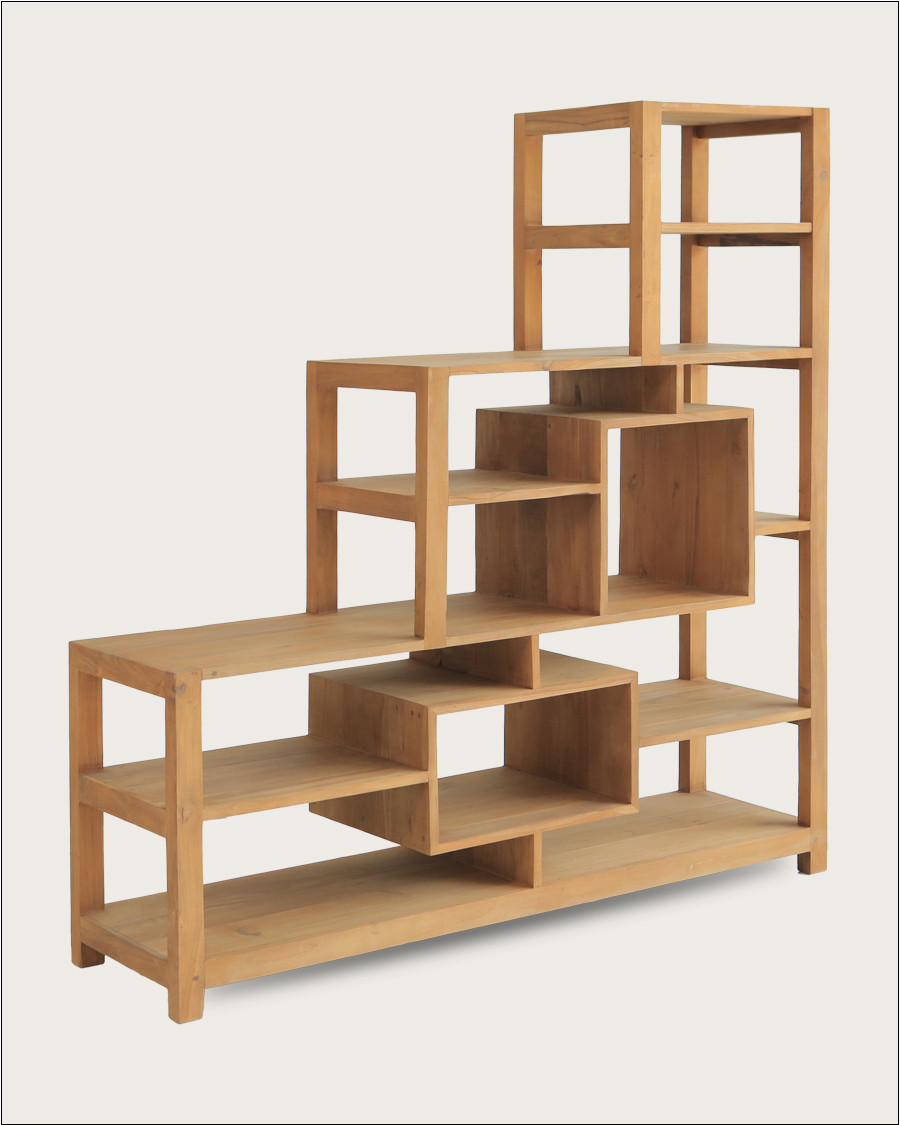 Aiko - Étagères en bois massif de teck
