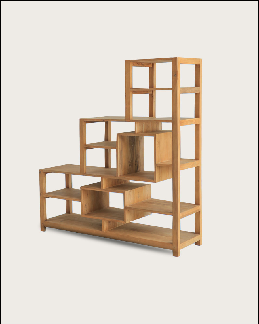 Aiko - Étagères en bois massif de teck