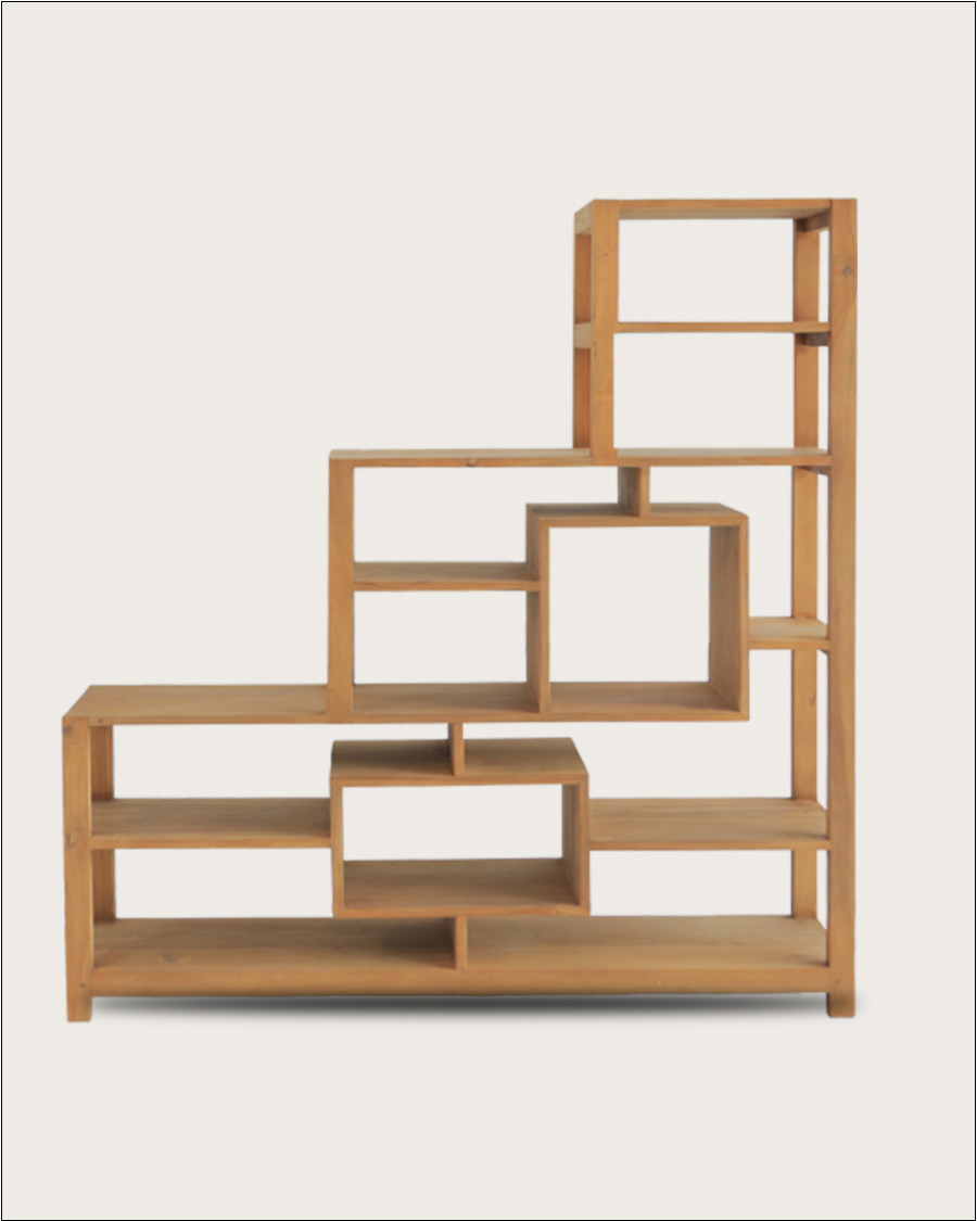 Aiko - Étagères en bois massif de teck