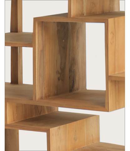 Aiko - Étagères en bois massif de teck