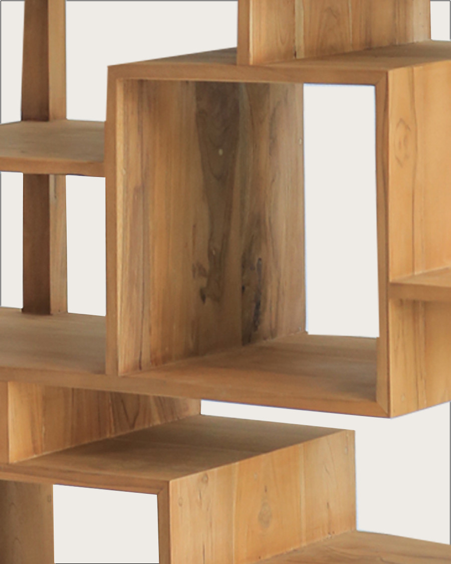 Aiko - Étagères en bois massif de teck