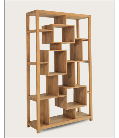 Maze - Étagère en bois massif de teck