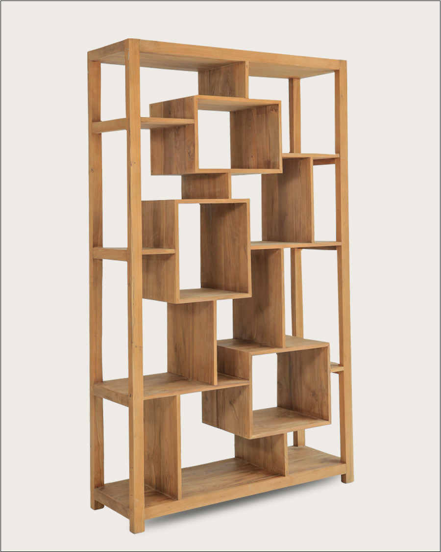 Maze - Étagère en bois massif de teck
