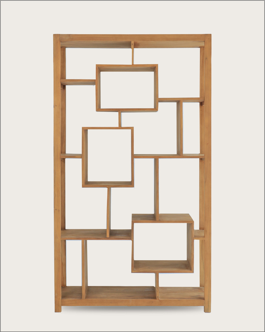 Maze - Étagère en bois massif de teck