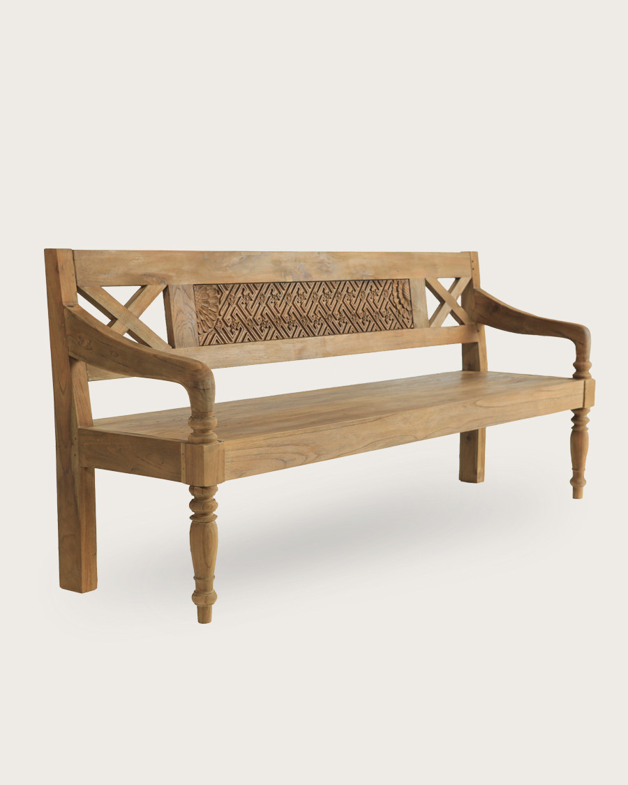 Yumi - Banc en bois massif de teck