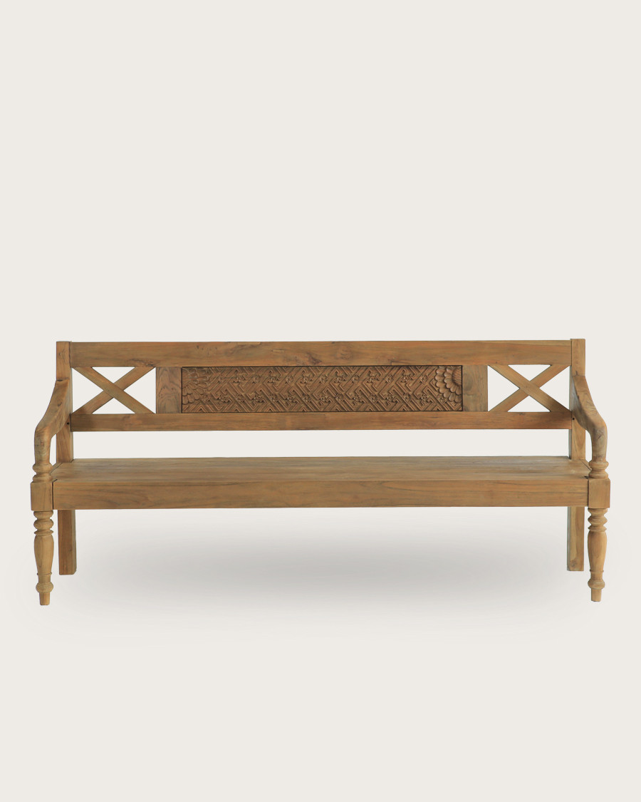 Yumi - Banc en bois massif de teck