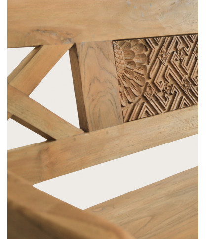 Yumi - Banc en bois massif de teck