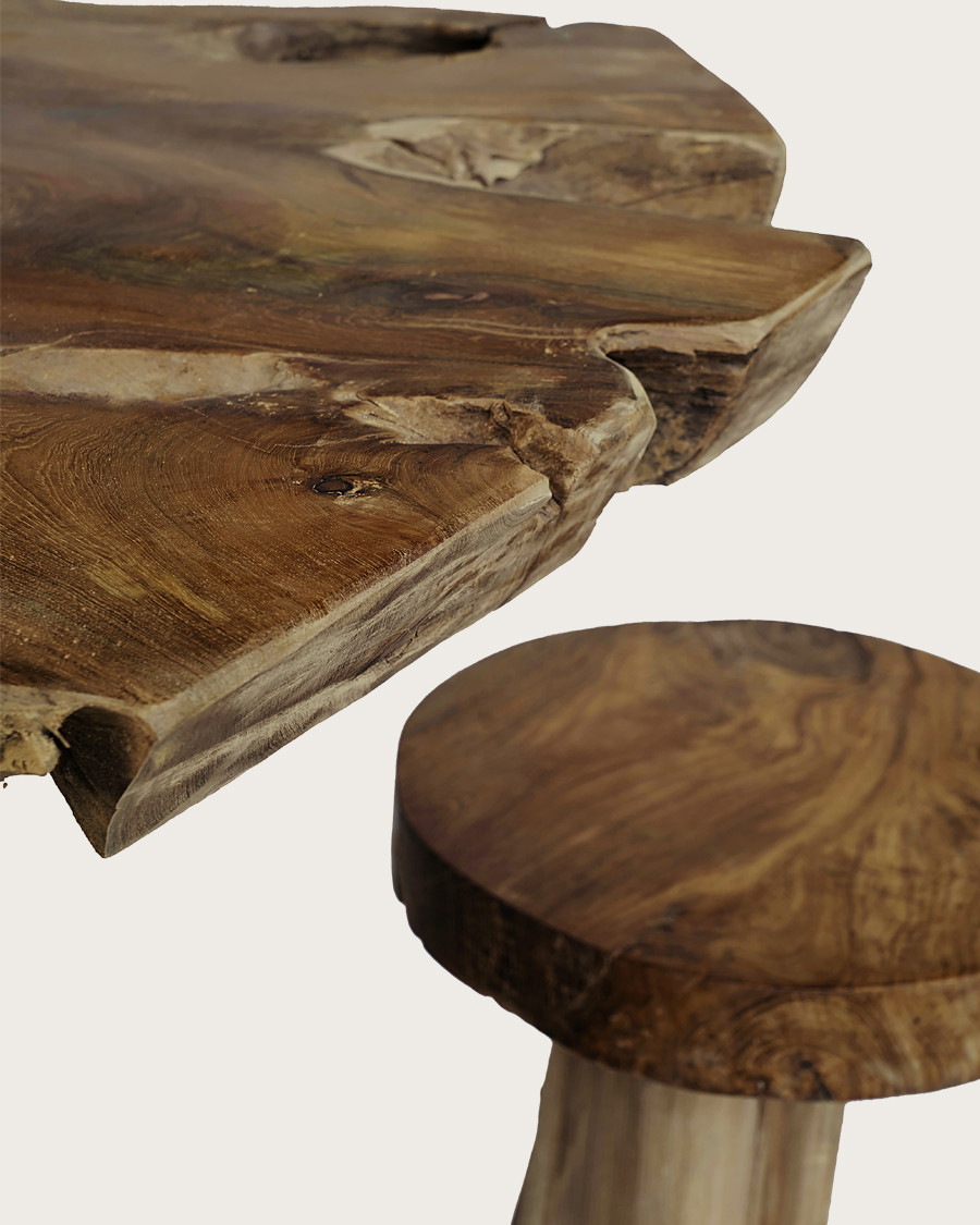 Mia - Tabouret en bois massif