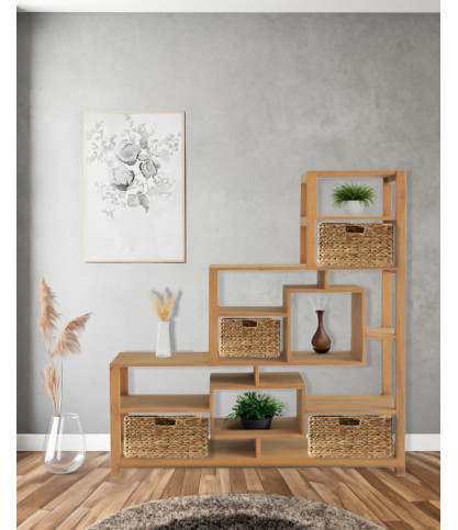 Aiko - Étagères en bois massif de teck