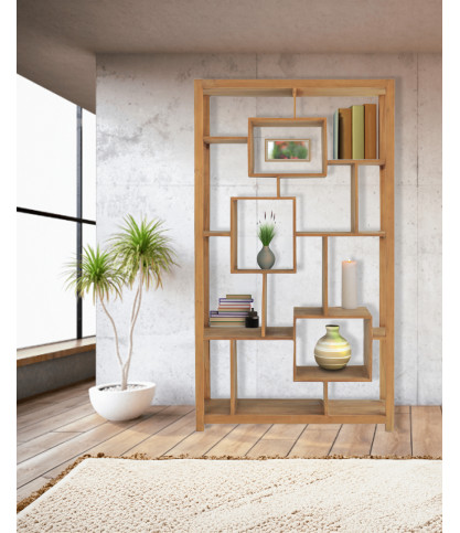 Maze - Étagère en bois massif de teck