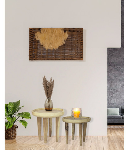 Léothéo - Lot de 2 tables basse en teck massif