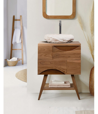 Balinea - Petit meuble de salle de bain en teck massif