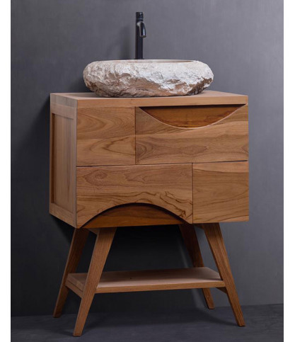 Balinea - Petit meuble de salle de bain en teck massif