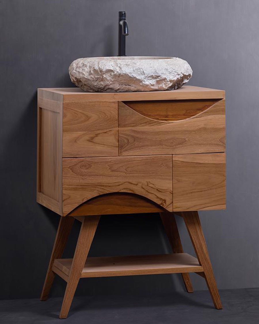 Balinea - Petit meuble de salle de bain en teck massif