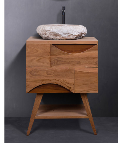 Balinea - Petit meuble de salle de bain en teck massif