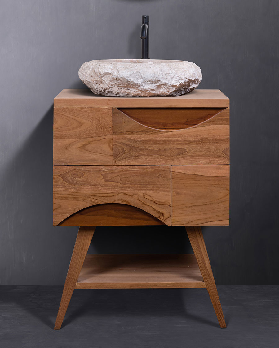 Balinea - Petit meuble de salle de bain en teck massif