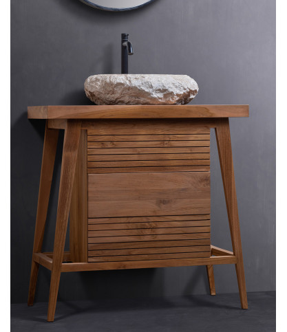 Rio - Petit meuble de salle de bain en teck massif