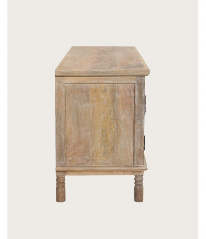 Mala - Meuble TV en manguier massif sculpté 140 cm