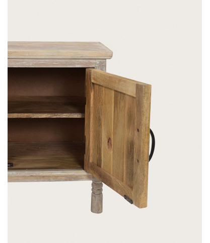 Mala - Meuble TV en manguier massif sculpté 140 cm