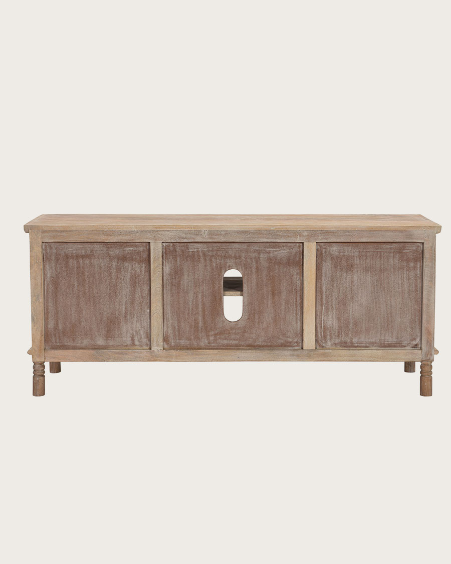 Mala - Meuble TV en manguier massif sculpté 140 cm