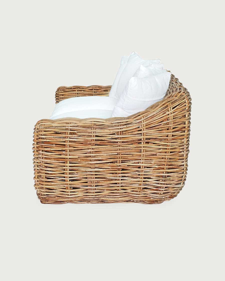 Phuket - Canapé de jardin 3 places en rotin