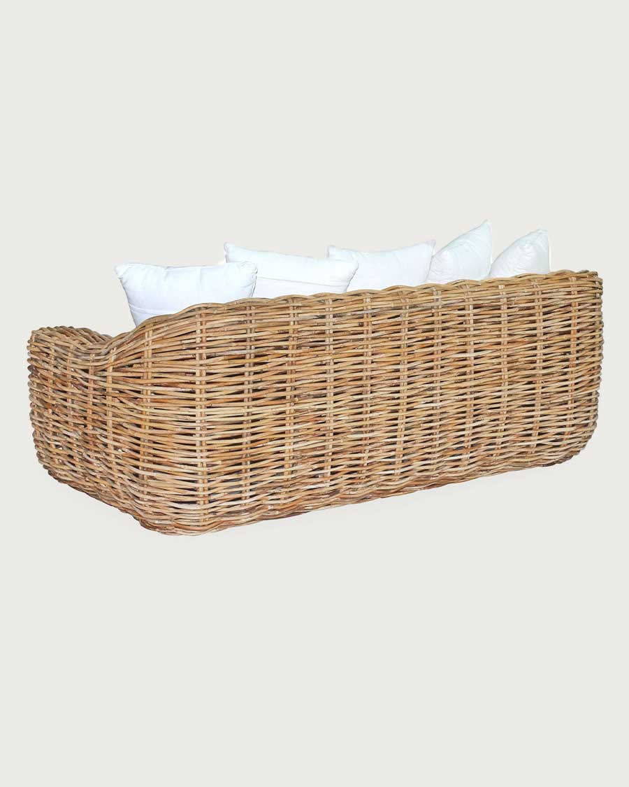 Phuket - Canapé de jardin 3 places en rotin