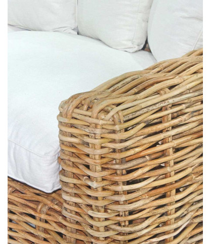 Phuket - Canapé de jardin 3 places en rotin