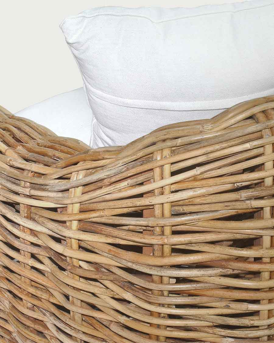 Phuket - Canapé de jardin 3 places en rotin