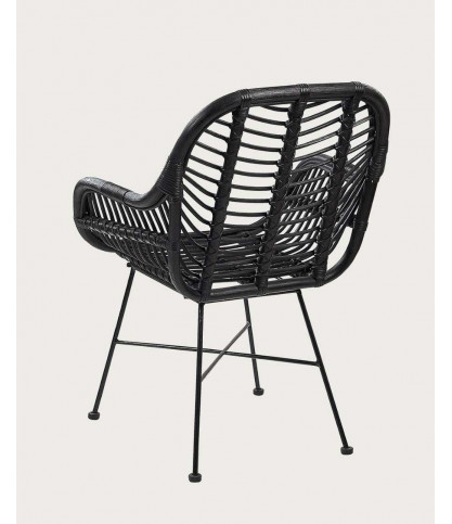 Myko - lot de 2 chaises en rotin noir