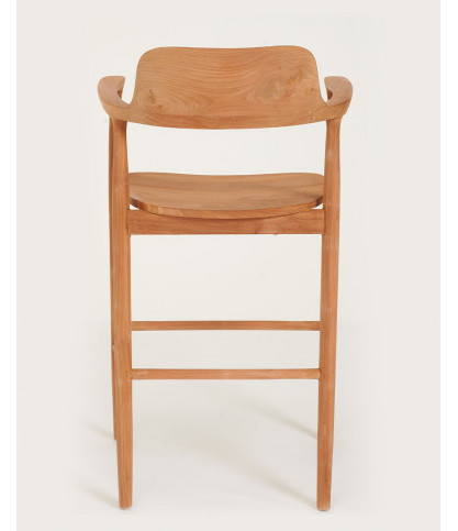 Singo - Chaise de bar en teck massif