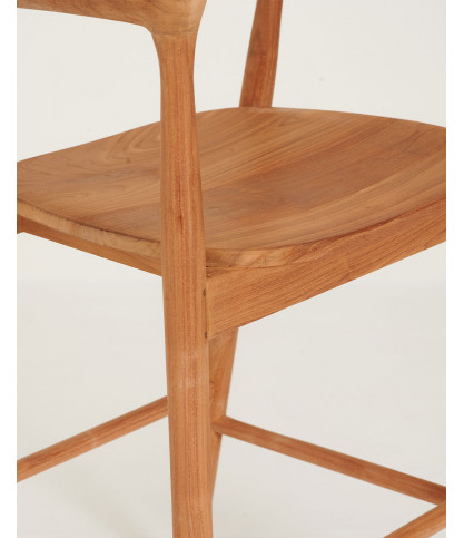 Singo - Chaise de bar en teck massif