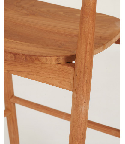 Singo - Chaise de bar en teck massif