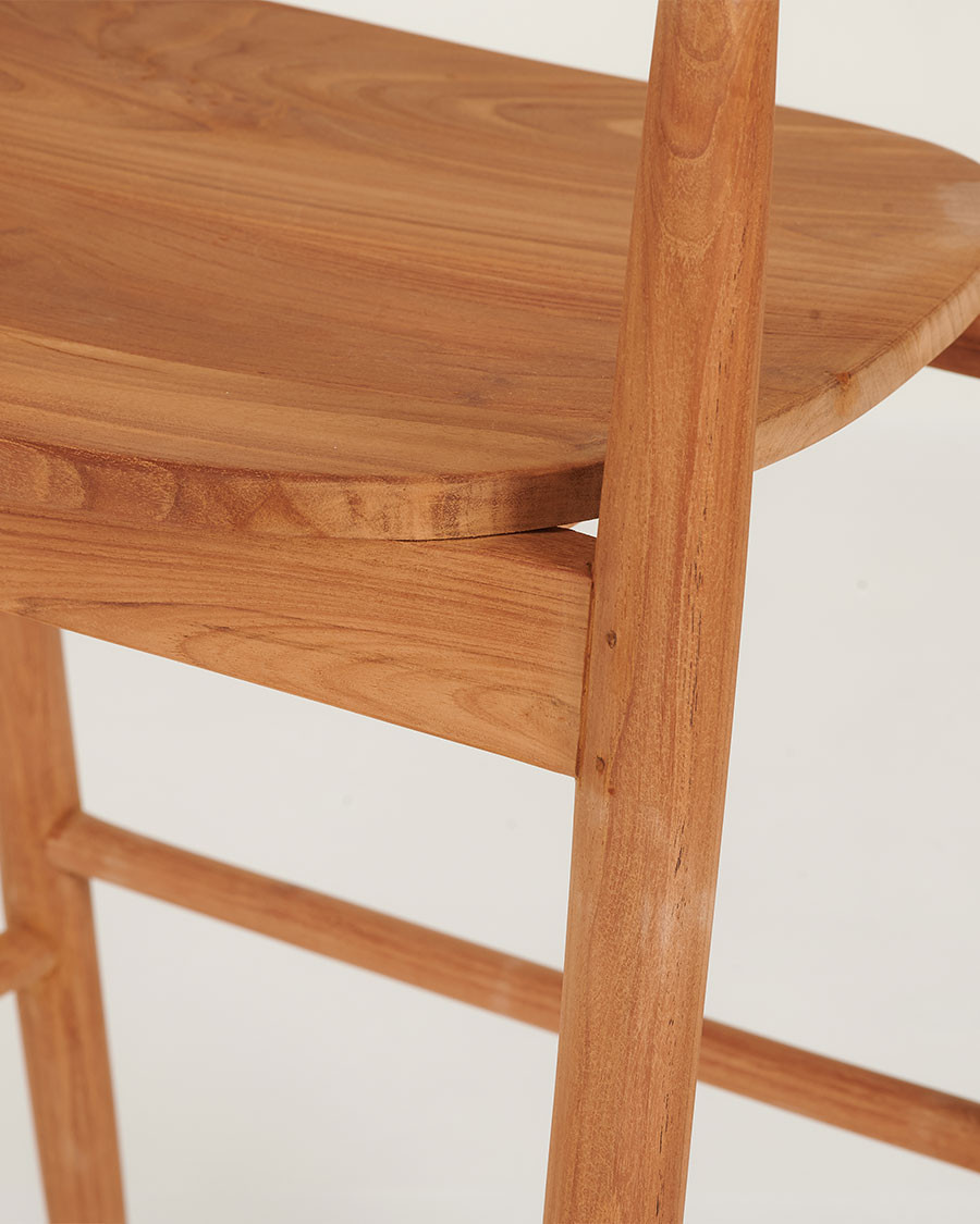 Singo - Chaise de bar en teck massif