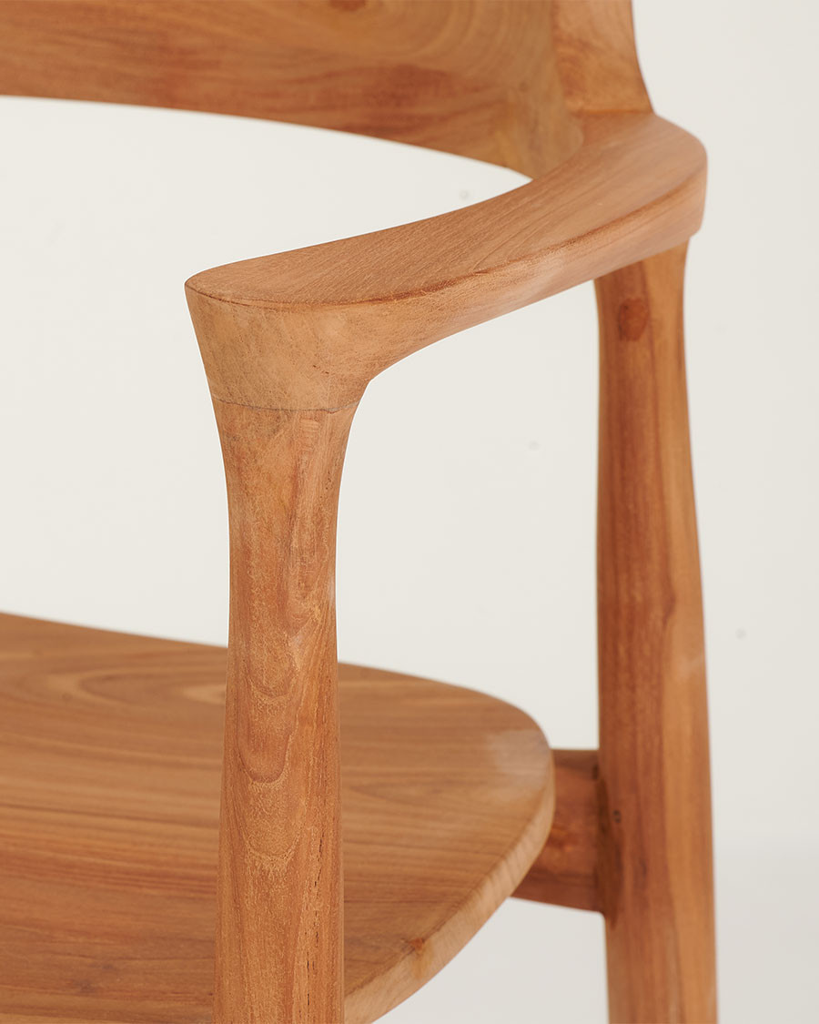 Singo - Chaise de bar en teck massif