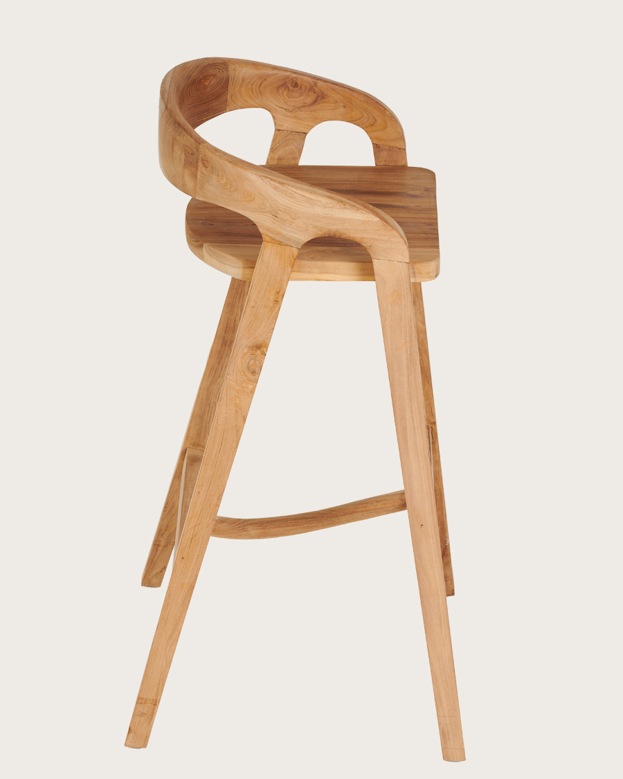 Carisma - Tabouret de bar en teck massif