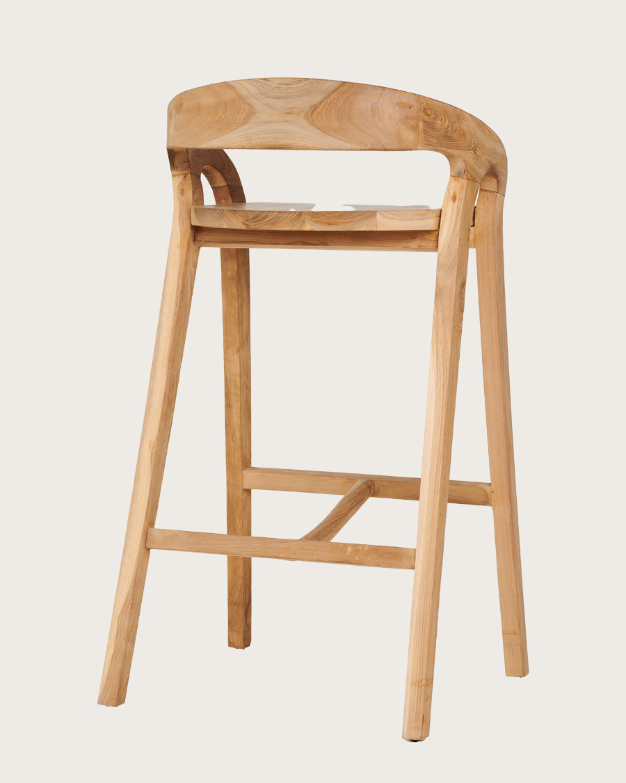 Carisma - Tabouret de bar en teck massif