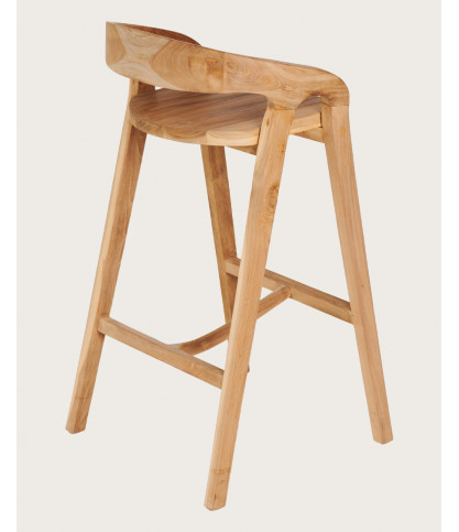 Carisma - Tabouret de bar en teck massif