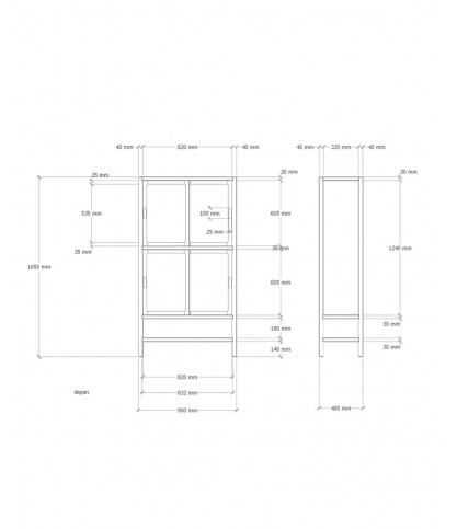 Yoko - Armoire mindy massif