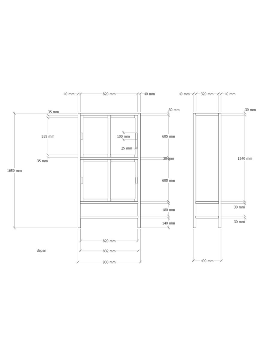 Yoko - Armoire mindy massif