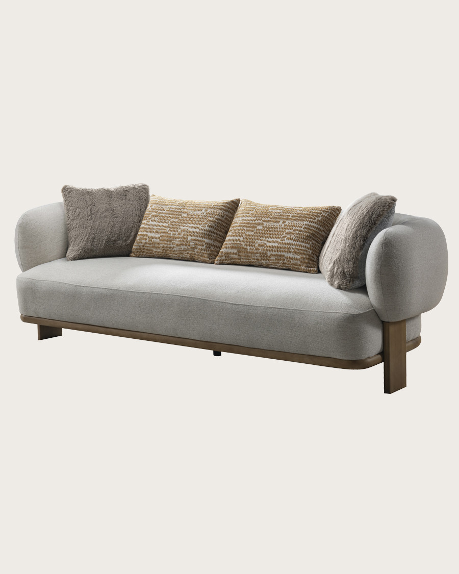 Vigo - Canapé en tissu et bois massif