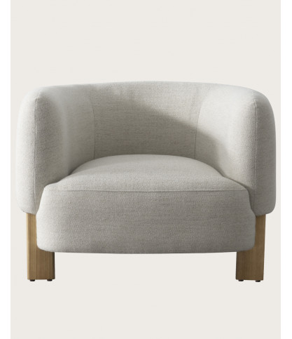 Vigo - Fauteuil en tissu et bois massif