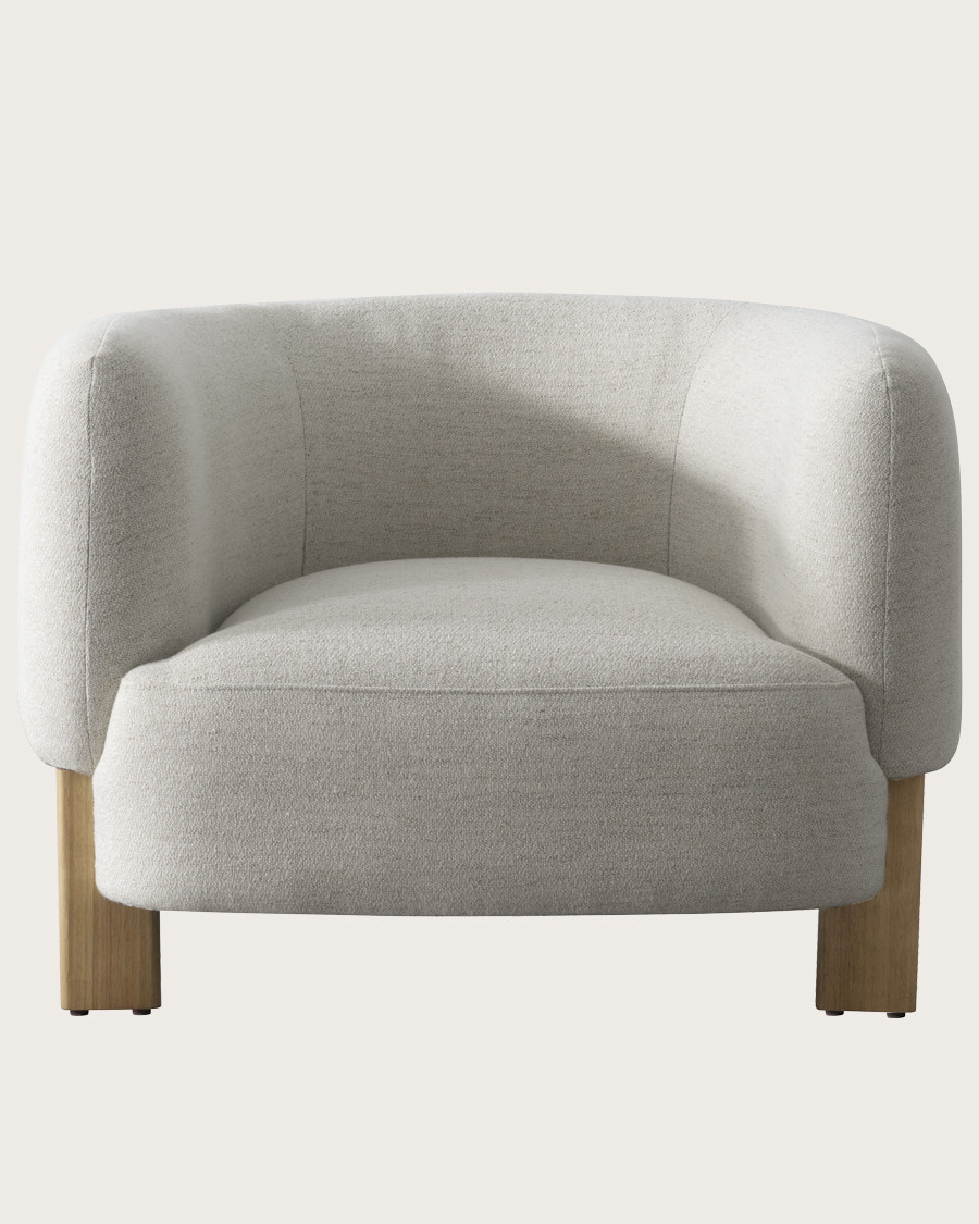 Vigo - Fauteuil en tissu et bois massif