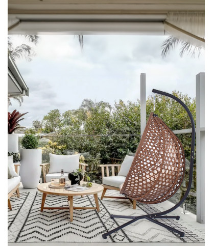 Swing - Fauteuil suspendu en poly rotin