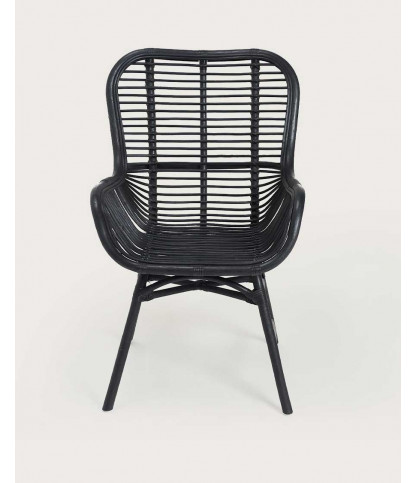 Sapporo - Chaise en rotin noir