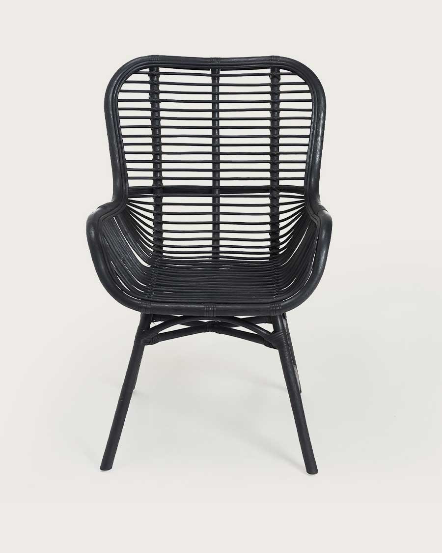 Sapporo - Chaise en rotin noir