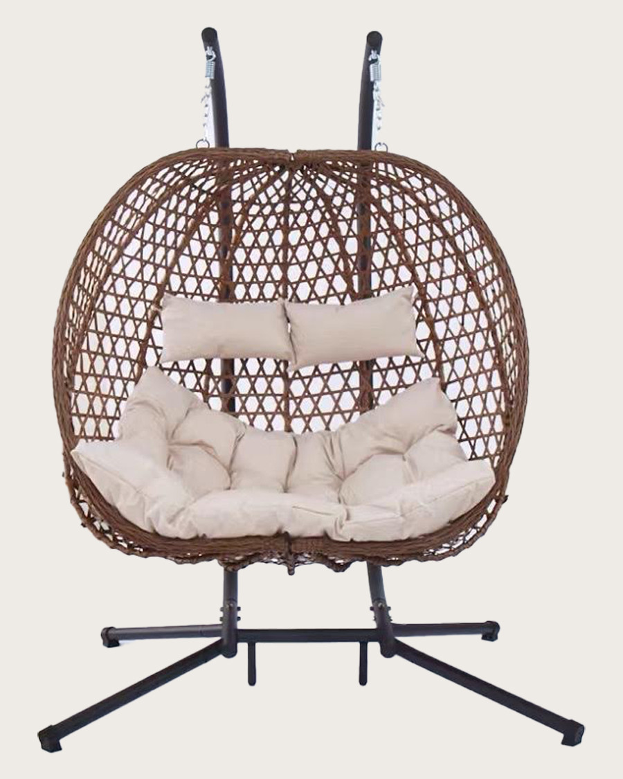 Swing double - Double Fauteuil suspendu en poly rotin